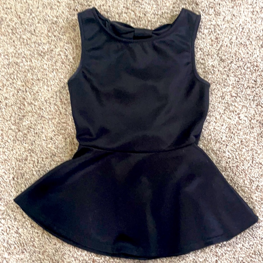 Black peplum top